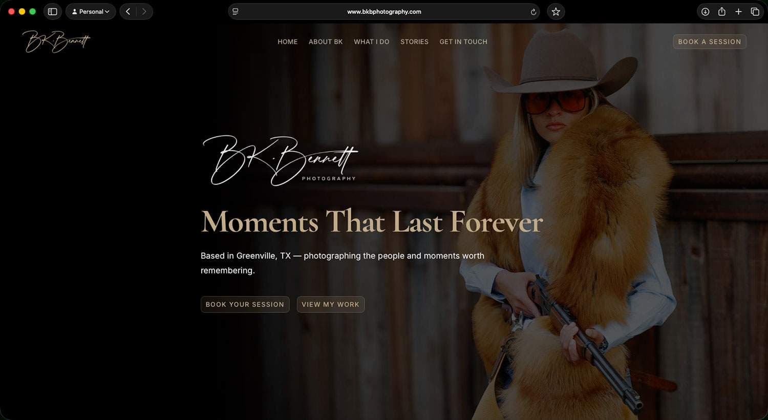 BKB Photography portfolio site